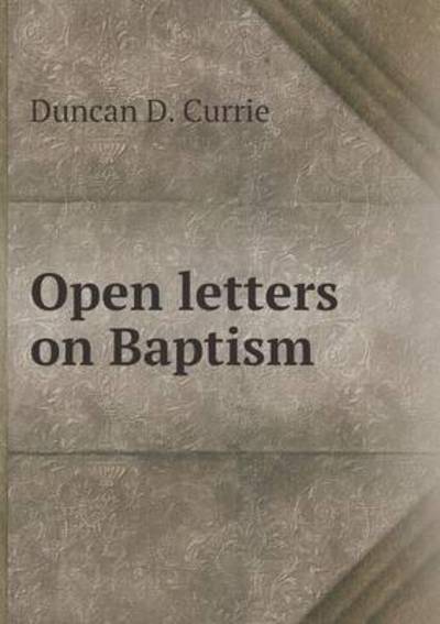 Open Letters on Baptism