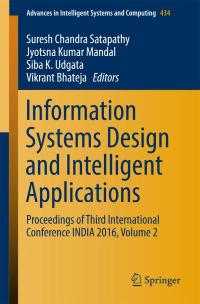 Information Systems Design and Intelligent Applications Volume 2