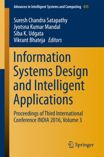 Information Systems Design and Intelligent Applications Volume 3