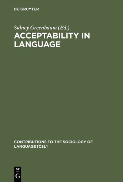 Acceptability in Language