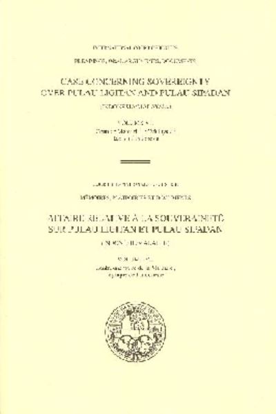 Case Concerning Sovereignty Over Pulau Ligitan and Pulau Sipadan (Indonesia/Malaysia)