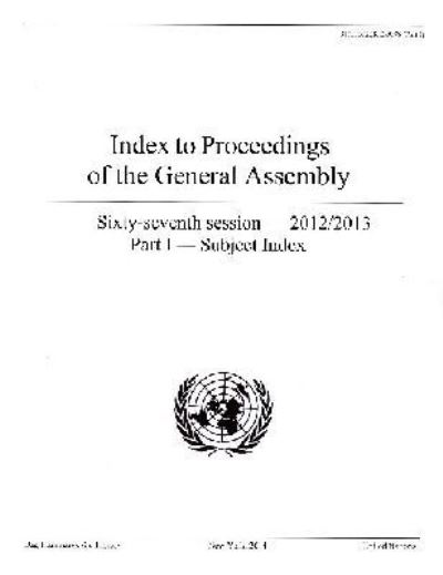 Index to Proceedings of the General Assembly 2012/2013 Part I