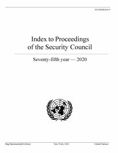 Index to Proceedings of the Security Council