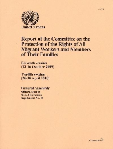 Report of the Committee on the Protection of the Rights of All Migrant Workers and Members of Their Families