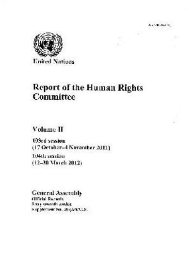 Report of the Human Rights Committee, Volume II