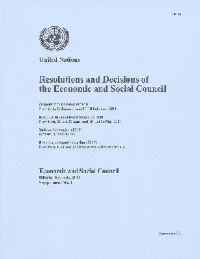 Resolutions and Decisions of the Economic and Social Council