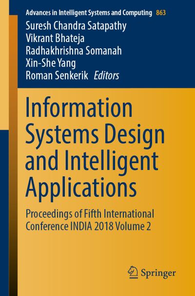 Information Systems Design and Intelligent Applications Volume 2