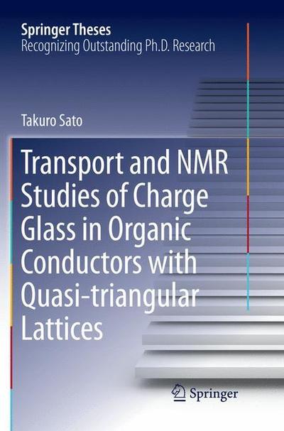 Transport and NMR Studies of Charge Glass in Organic Conductors With Quasi-Triangular Lattices