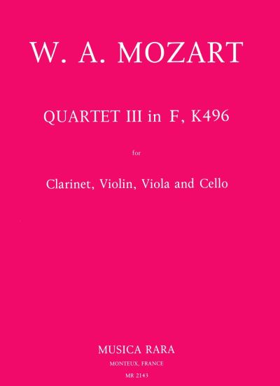 Quartet No. 3 in F Based on the Piano Trio K. 496
