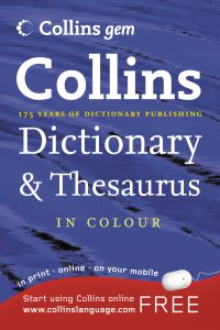 Book Cover for Collins English Dictionary and Thesaurus by 