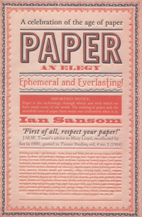 Book Cover for Paper by Ian Sansom