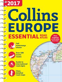 Book Cover for 2017 Collins Europe Essential Road Atlas by Collins Maps
