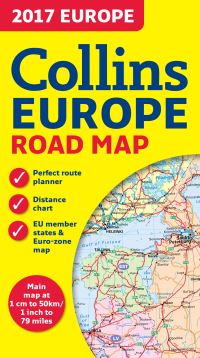 Book Cover for 2017 Collins Map of Europe by Collins Maps