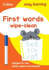 Book Cover for First Words Age 3-5 Wipe Clean Activity Book by Collins Easy Learning