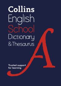 Book Cover for Collins English School Dictionary & Thesaurus by 