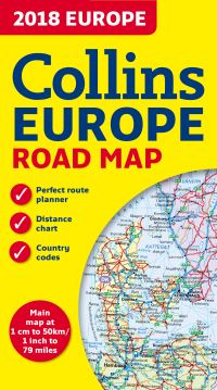 Book Cover for 2018 Collins Map of Europe by Collins Maps