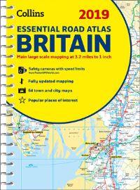 Book Cover for 2019 Collins Britain Essential Road Atlas by Collins Maps