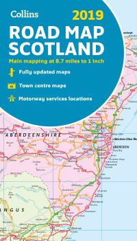 Book Cover for 2019 Collins Map of Scotland by Collins Maps