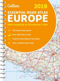 Book Cover for 2019 Collins Essential Road Atlas Europe by Collins Maps