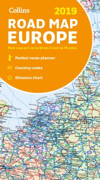 Book Cover for 2019 Collins Map of Europe by Collins Maps