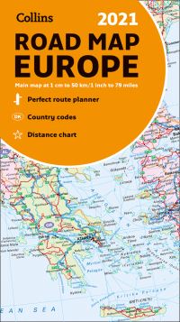 Book Cover for Map of Europe 2021 by Collins Maps