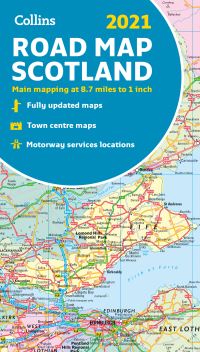 Book Cover for Map of Scotland 2021 by Collins Maps