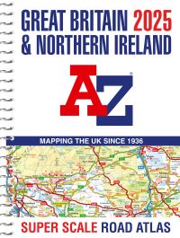 Book Cover for Great Britain A-Z Super Scale Road Atlas 2024 by AZ Maps