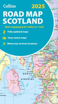 Book Cover for 2025 Collins Road Map of Scotland by Collins Maps
