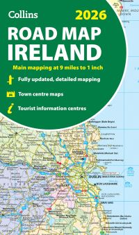 Book Cover for 2026 Collins Road Map of Ireland by Collins Maps