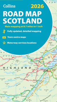 Book Cover for 2026 Collins Road Map of Scotland by Collins Maps