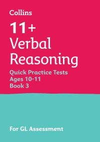 Book Cover for 11+ Verbal Reasoning Quick Practice Tests Age 10-11 (Year 6) Book 3 by Collins 11+