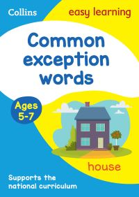 Book Cover for Common Exception Words Workbook. Ages 5-7 by 
