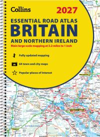 Book Cover for Collins Essential Road Atlas Britain and Northern Ireland 2027 (A4 Spiral) by Collins Maps
