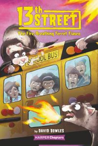Book Cover for The Fire-Breathing Ferret Fiasco by David Bowles