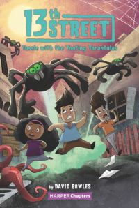 Book Cover for Tussle With the Tooting Tarantulas by David Bowles