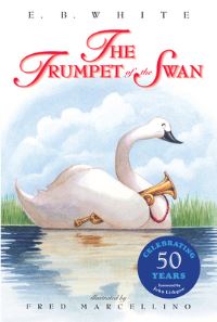 Book Cover for The Trumpet of the Swan by E B White, Fred Marcellino