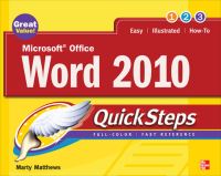 Book Cover for Microsoft Office Word 2010 by Martin S Matthews