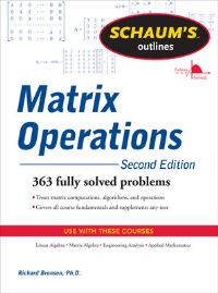 Book Cover for Matrix Operations by Richard Bronson