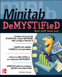 Book Cover for Minitab Demystified by Andrew D Sleeper