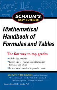 Book Cover for Mathematical Handbook of Formulas and Tables by Murray R Spiegel, John Liu, George J Hademenos