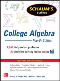 Book Cover for College Algebra by Murray R Spiegel, Robert E Moyer