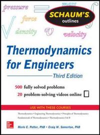 Book Cover for Thermodynamics for Engineers by Merle C. Potter, Craig W. Somerton