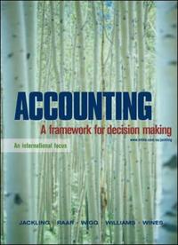 Book Cover for Accounting by Beverley Jackling, Jean Raar, Roy Wigg, Brian Williams, Graeme Wines