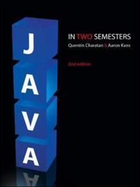 Book Cover for Java in Two Semesters by Quentin Charatan, Aaron Kans