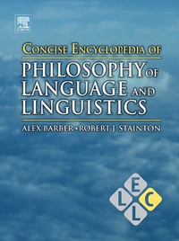 Book Cover for Concise Encyclopedia of Philosophy of Language and Linguistics by Alex Barber, Robert Stainton