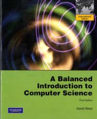 Book Cover for A Balanced Introduction to Computer Science by David Reed
