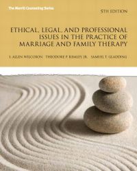 Book Cover for Ethical, Legal, and Professional Issues in the Practice of Marriage and Family Therapy, Updated Edition by Allen Wilcoxon, Theodore P Remley Jr, Samuel T Gladding