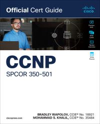 Book Cover for CCNP SPCOR 350-501 Official Cert Guide by Brad Riapolov, Mohammad Said Khalil