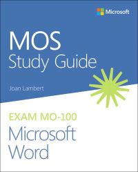 Book Cover for MOS Study Guide for Microsoft Word Exam MO-100 by Joan Lambert