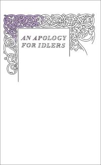 Book Cover for An Apology for Idlers by Robert Louis Stevenson